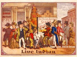 Live Indian cigar box label