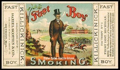 Fast Boy- cigar box label