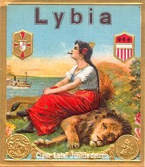 Lybia outer cigar label