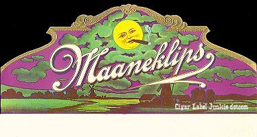 Maaneklips flap cigar label