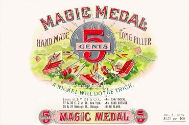 Magic Medal cigar box label