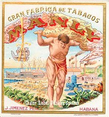 Manly cigar label