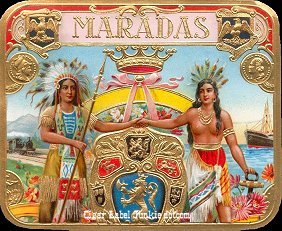 Maradas cigar box label