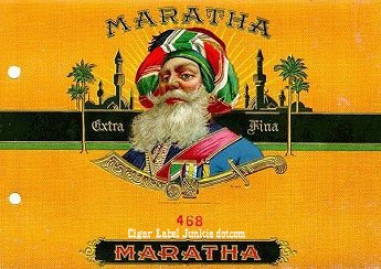Maratha cigar box label