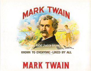 Mark Twain cigar box label