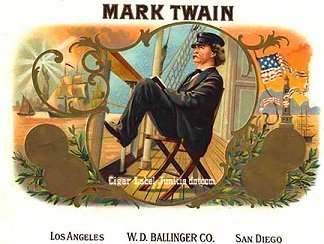 Mark Twain cigar box label