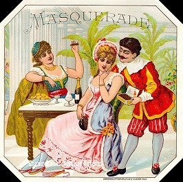 Masquerade- cigar box label