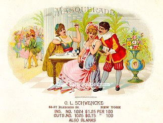 Masquerade-cigar box label