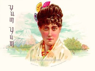 Mikado cigar box label
