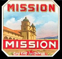 Mission outer cigar box label