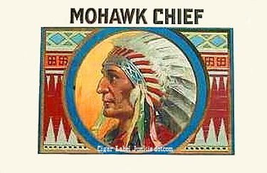 Mohawk Chief cigar box label