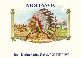 Mohawk cigar box label