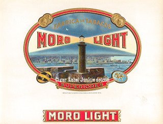 Moro Light inner cigar label
