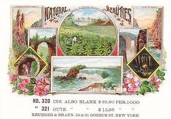 Natural Beauties cigar box label