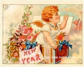 New Year cigar box label