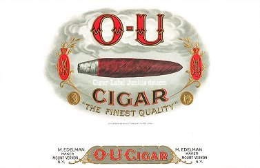 OU Cigar cigar box label