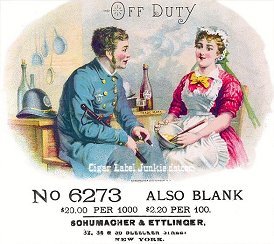 Off Duty cigar box label