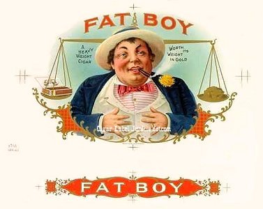 Fat Boy- cigar box label