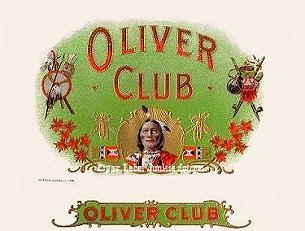 Oliver Club cigar box label