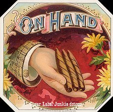 On Hand cigar label