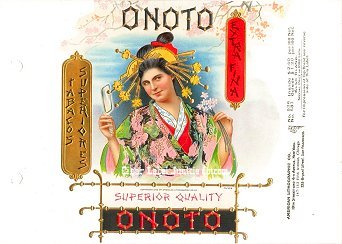 Onoto- cigar box label