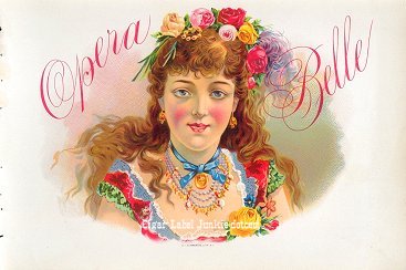 Opera Belle 2 cigar box label