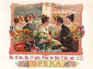 Opera cigar box label