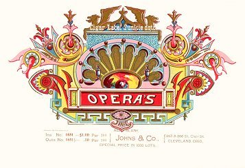 Operas cigar box label