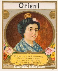 Orient- cigar box label