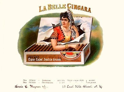 La Belle Cingara- cigar box label