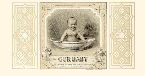 Our Baby cigar box label