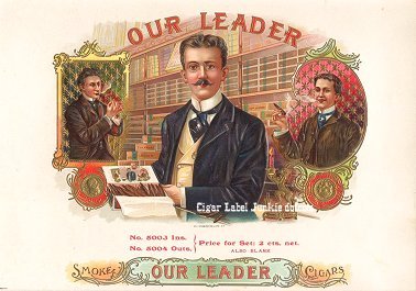 Our Leader- cigar box label