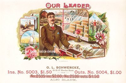 Our Leader- cigar box label