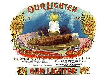 Our Lighter cigar box label