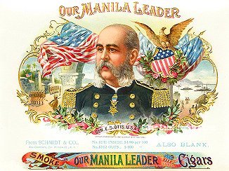 Our Manila Leader cigar box label