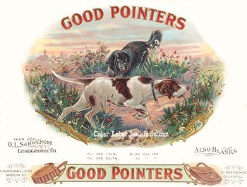 Good Pointers- cigar box label