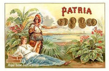 Patria cigar box label