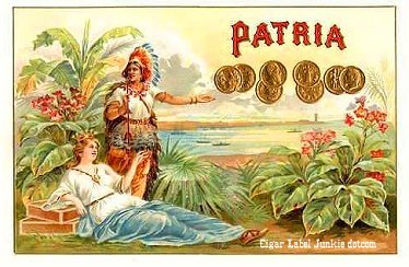 Patria cigar box label
