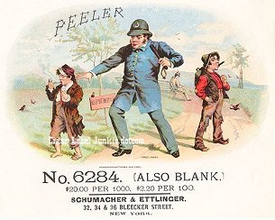 Peeler-cigar box label