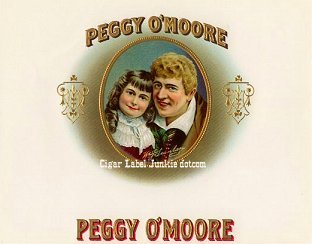 Peggy O'Moore cigar box label