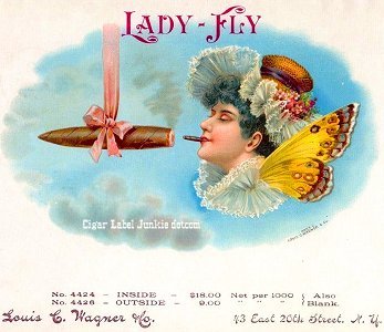 Lady Fly- cigar box label