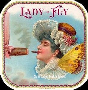 Lady Fly- cigar box label
