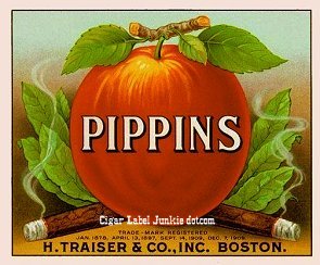 Pippins cigar box label