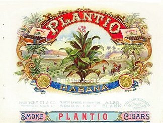 Plantio cigar box label
