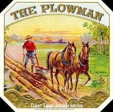 Plowman cigar box label