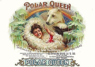 Polar Queen- cigar box label