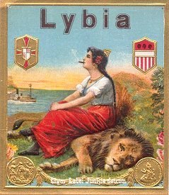 Lybia- cigar box label