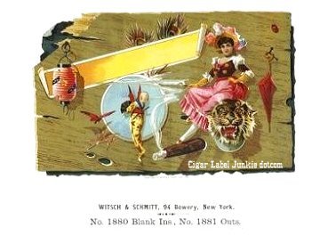 UT Lady/Tiger- cigar box label