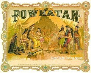 PowHatan cigar box label