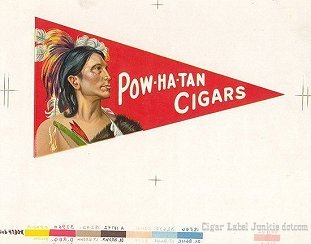 Powhatan proof cigar box label